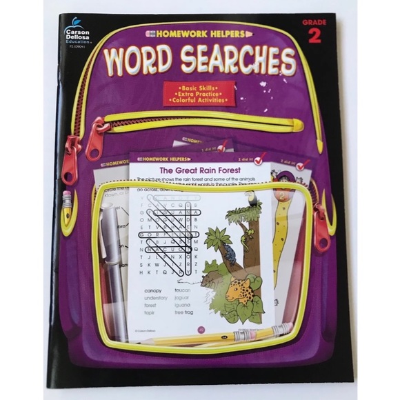 Homework Helpers Reading Comprehension Challenge Mazes & Word Search Grade 2 - Picture 3 of 7